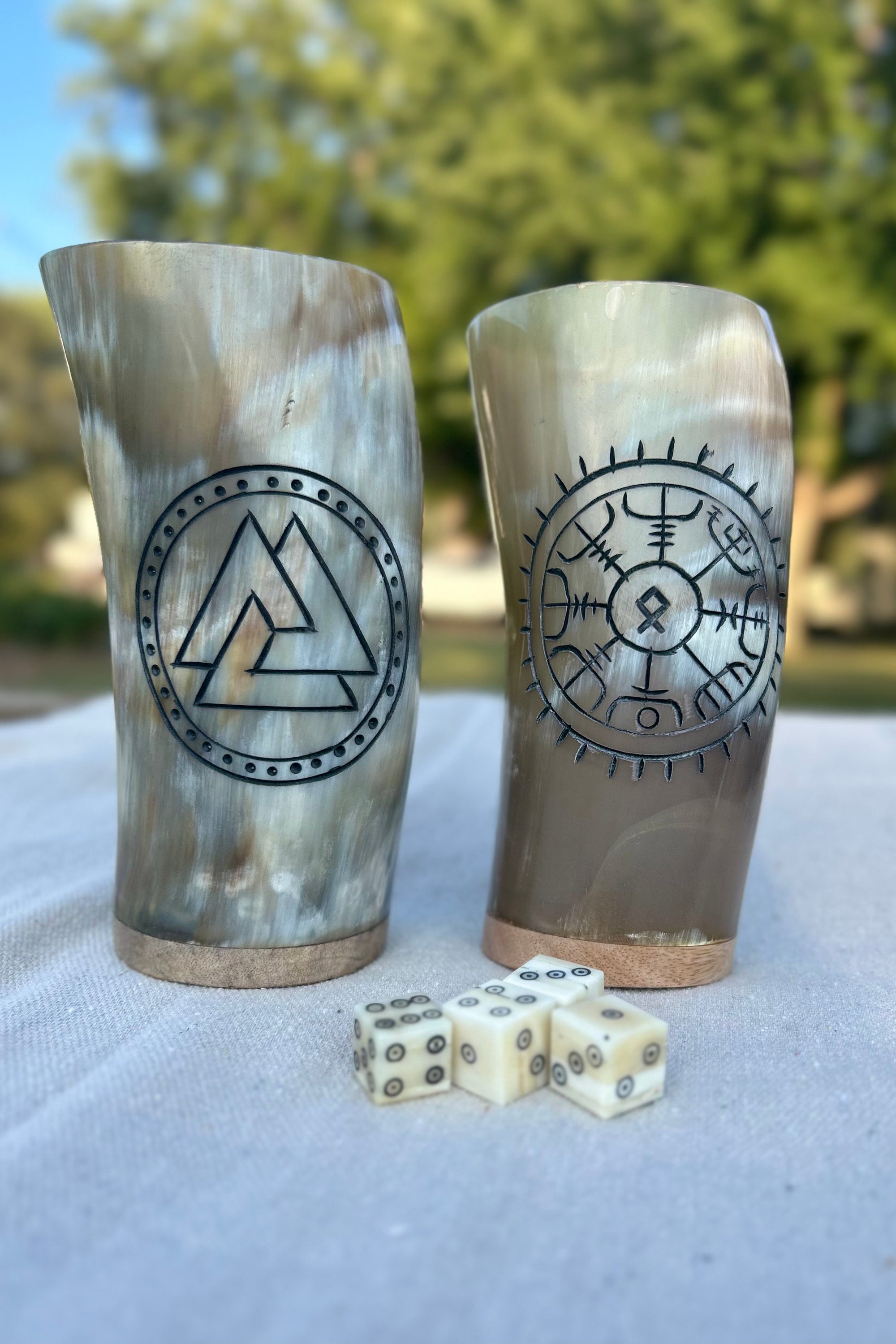 Warm Hearth Creations: Mead Set - Vegvisir & Valknut