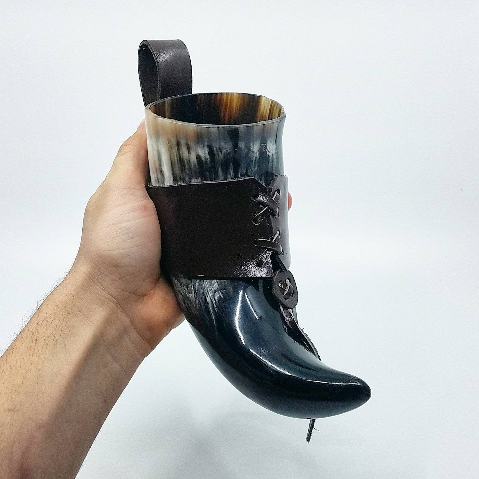 Drinking Horn with Belt Holster